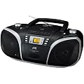 JVC RC EZ 57BE Tragbarer CD-/MP3-Radio Rekorder (LC-Display, Kassettendeck) schwarz