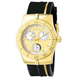 Invicta Women's 5922 Lady Wildflower Collection Gold-Tone Stainless Steel Black Watch
