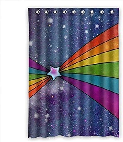 Tall Switch Colorful Wave Seri Waterproof Bedroom Custom window Curtain One Piece 52"W x 84"L