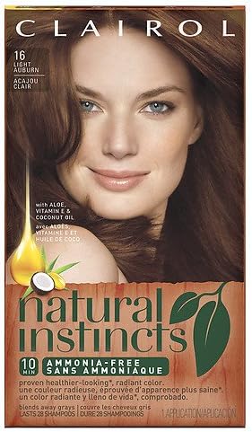 Clairol Natural Instincts Non-Permanent Hair Color, 6.5R/16 Light Auburn (Pack of 3)