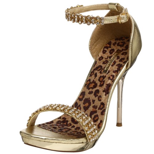 Michael Antonio Women's Chopper Dress Sandal,Gold,7 M US
