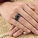 EVER FAITH Black Sterling Silver 925 Princess-Cut Sapphire Color Solitaire Cocktail Ring Set