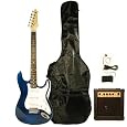 Barcelona Blue Electric Guitar Package with 10 Watt Amp - Beginner Kit