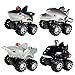 DINOBROS Shark Toys Pull Back Cars for Boys and Toddlers 4 Pack Ocean Sea Animal Truck Toy Dolphin Hammerhead Shark Killer Whale Playset Gift for 3 Years Old and Up