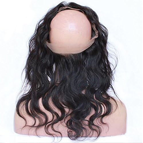 Mic Hair 360 Lace Frontal Band Body Wave Brazilian Virgin Human Hair Free Style Full Lace Frontal Closure For Black Women With Baby Hair (10 inch)