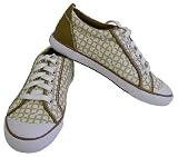 Coach Barrett Op Art Ivory and Khaki Tennis Shoes
