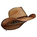 Customizable Raffia Straw Cowboy Hat - Natural