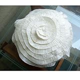 Featured in Country Living Magaine - Vintage Ruffles - 16 Inches Round Throw Pillow Covers - Crushed Silk Pillow Cover with Ruffles