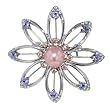 Vintage Pink Pearl Flower Brooches & Pins