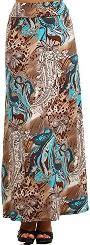 (Plus Size) Women's Self Banded Maxi Skirt Fashion Long Dress (Made in U.S.A)