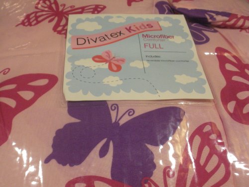 Divatex Kids Full Comforter-- Pink Butterflies