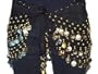HooToo-Foulard Ceinture Sequins Dor�s Danse Orientale, noir