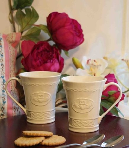 Belleek Claddagh Mugs, Set of 2 On Sale