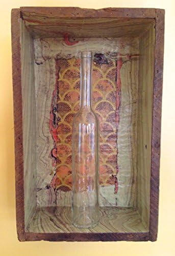 Upcycled Display Shelf From Reclaimed Antique Tool Crate with Imported Handmade Paper