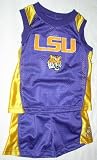LSU Toddler Sleeveless Mesh Shirt & Short, 2 Piece Set (12M, Purple/Yellow)