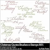 Photoshop Brushes - Christmas Quotes Brushes and Stamps No. 01
