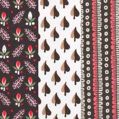 V&A Quilting Fabric - Pack of 3 Half metres (50 x 150cm) (Winter Pinks)||EVAEX