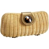 Magid Wicker Stone Clutch