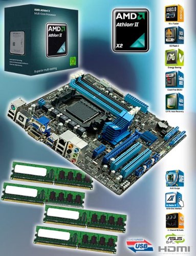 Amd Athlon Ii X2 250 3.0ghz Dual Core - Asus M5a78l-m Usb3 Hdmi Motherboard - 16gb Ddr3 - Bundle Picture