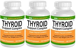 3 BOTTLES Thyroid Support Complex 540 total Capsules Garcinia Cambogia KRK SUPPLEMENTS