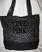Victoria's Secret PINK Animal Print Black Canvas Weekender Tote Bag Handbag