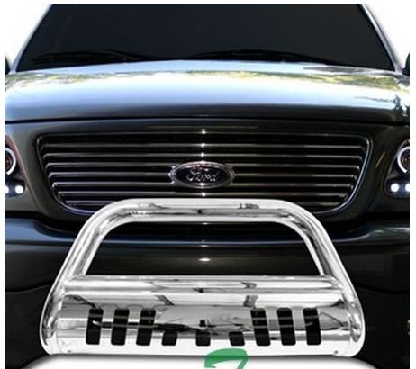 Chrome Stainless Steel Bull Bar Brush Bumper Guard Ford F150 Expedition Lincoln Navigator Chrome Stainless Steel Bull Bar Brush Bumper Guard Ford F150 Expedition Lincoln Navigator