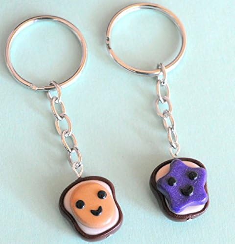 Handmade Peanut Butter and Jelly Best Friend Key Chains