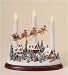 10 Happy Holidays Lighted LED Tri-Candle Christmas Village Scene