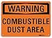 Smartsign U6-1043-RA_10X7"WARNING COMBUSTIBLE DUST AREA" Reflective Recycled Aluminum Sign, 10" x 7"