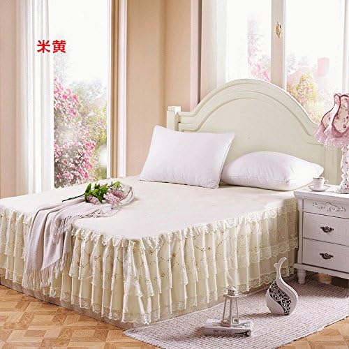 Bedding Sets Bedspread Princess Lace Bed Skirts Mattress Cover Queen King Size Bedcover Sheet (King: W180cm X L200cm(71'' * 79''))