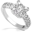 1-1/6ct TW Princess and Round Diamond Ring in 14k White Gold