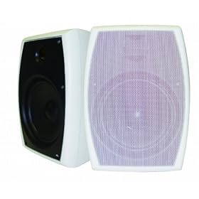 AudioSource LS42W 4-Inch Two-Way Indoor Outdoor Speakers (Pair) (White) by AudioSource