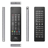 Rii I13 Mini Wireless Multifunction Qwerty Keyboard & Air Mouse & Ir Remote & Audio Chat Combo, with USB Interface Receiver Black