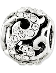 Sterling Silver Reflections Swarovski Elements Swirl Bead