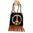 Funky 60s Costume Hippie Hand Bag (denim appears darker in photo)