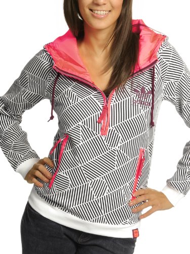 Adidas Damen Jacke ST Hoodie Graphic, running wei&szlig; / rot, 38, O58342-38 Preisvergleich