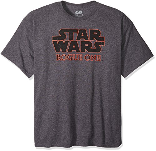 Star Wars Men's Rogue One Basic Logo Graphic T-Shirt, Charcoal Heather, 4XL