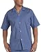 Apparel : Nautica Men's Easy-Care Woven Sailor Check, Short Sleeve Camp Shirt