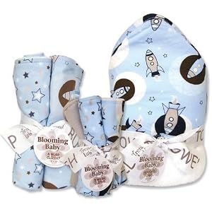 Trend Lab Blooming Bouquet 3 pack Gift Set – Hooded Towel, Washcloths, and Burp cloths