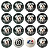 Oakland Athletics MLB Home vs. Away Billiard Balls Full Set (16 Ball Set) by Imperial International