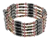 Magnetic Wrap Necklace/Bracelet - Purple Cloisonne Beads 36 Inch in Length