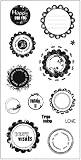 Fiskars 01-004656 4-Inch-by-8-Inch Coordinating Squeeze Punch Stamps, Wishes All Around