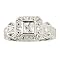 Sterling Silver Square Cubic Zirconia Estate Ring