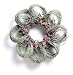 16 Round DRIED BEAR GRASS LAVENDER & WILD ROSES WREATH