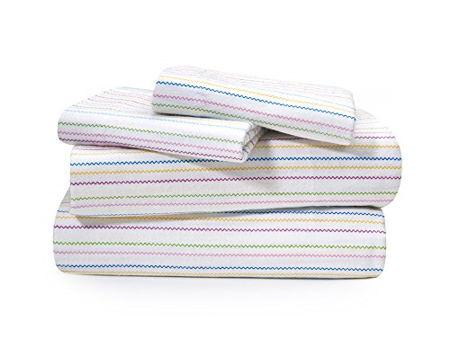 Nate and Nat NNF-TX-SS Kids Flannel Sheet Sets, 150 GSM, X-Large, Sewing Stitch