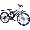 24 Zoll Mountainbike Fahrrad mit Vollfederung 18-Gang Shimano TX-31 EU-Produkt
