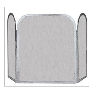 Uniflame 3-Panel Solid Pewter Fire Screen