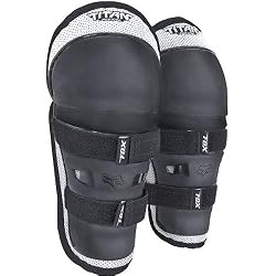Fox Racing PeeWee Titan Youth Knee/Shin Guard Dirt Bike Motorcycle Body Armor - Black/Silver