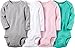 Carters Baby Girls 4 Pack Long Sleeve Bodysuits (Solids) (12 Months)
