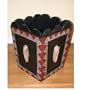 African Mask Storage Bin - Handmade in Ghana